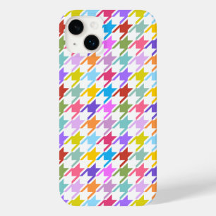 Múltiplas cores Houndstooth+Padrão Branco