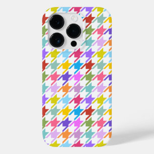 Múltiplas cores Houndstooth+Padrão Branco