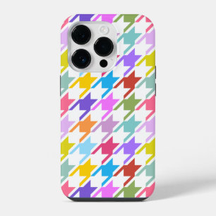 Múltiplas cores Houndstooth+Padrão Branco Grande