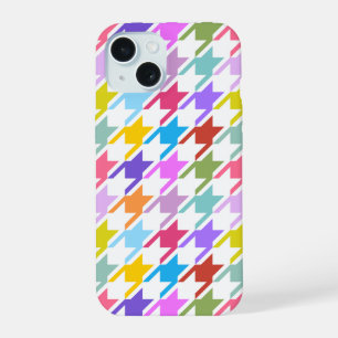 Múltiplas cores Houndstooth+Padrão Branco Grande