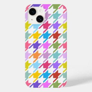 Múltiplas cores Houndstooth+Padrão Branco Grande