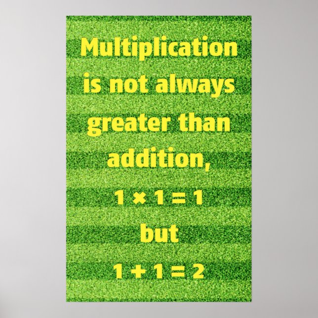 Multiplication and Addition - Math Poster (Frente)