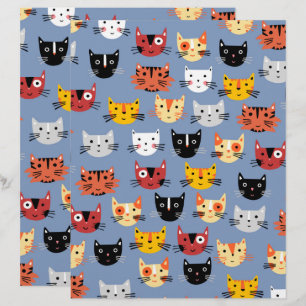 Múltiplos Gatos de Gatinhos Papel de Padrões Mai