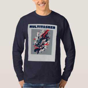 Multitarefa - Camiseta de Arte Fluida Abstrata e R