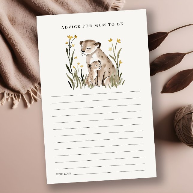 Mum Baby Tiger Foliage Advice For Mum Baby Shower (Criador carregado)