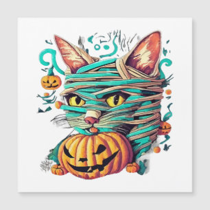 Múmia Divertida de Gato no Halloween
