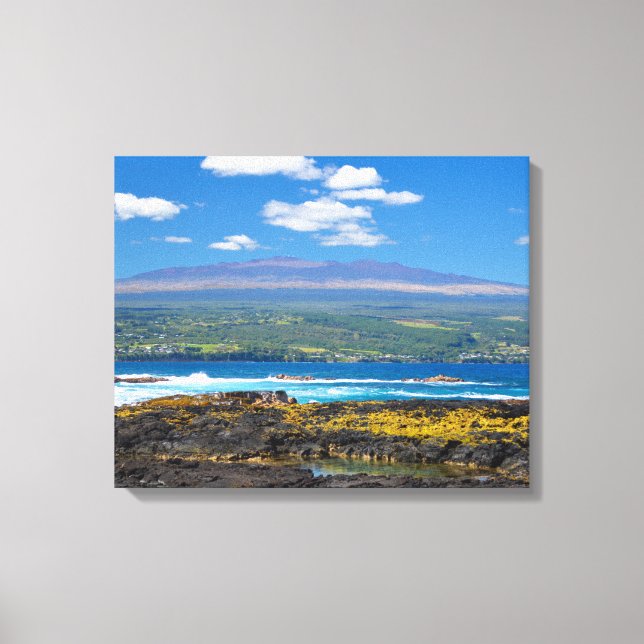 Muna Kea e Hilo Bay Canvas Print (Frente)