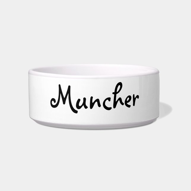 mundo das palavras do cão comida e beba tigela (Frente)