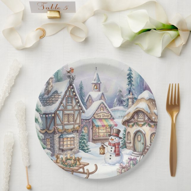 Mundo Mágico de Inverno Prato de Papel (Casamento)