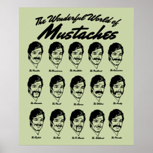 Mundo maravilhoso do poster dos bigodes