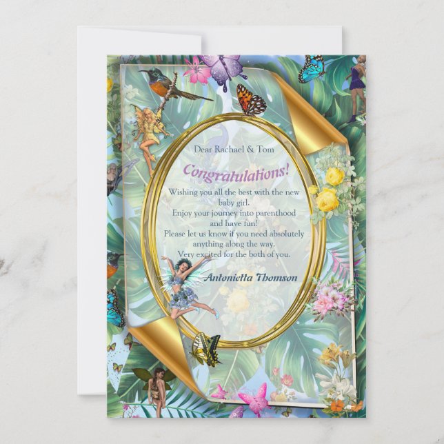 Mundo Whimsical de Fadas e Aves Tropicais (Frente)