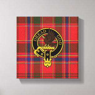Munro Scottish Crest e Tartan Canvas print