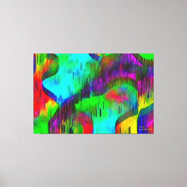 "Muro de Água" Canvas 3 Empilhada 60" x 40" (Frente)