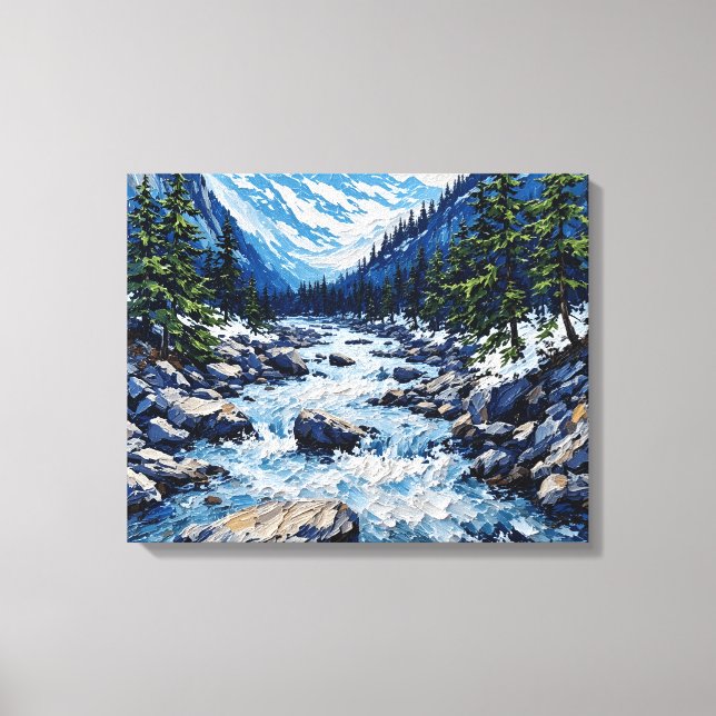 Muro de Canvas Premium do Rio das Montanhas (Frente)