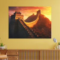 Muro de excelente da China Sunset Canvas Print - M
