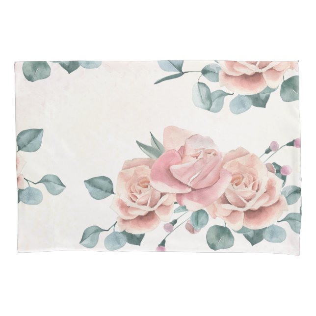 Murugi Luxe Bedows Floral Standard Pillowcase (Frente-Esquerda)