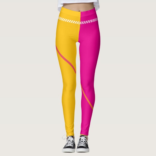 Murugi Roupa Vivid Strike Mulheres Leggings (Frente)