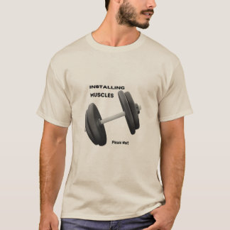 Musculação de camiseta de logotipo