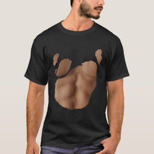 Músculos Camisa Enroscada Mostrando Camisa Muscula