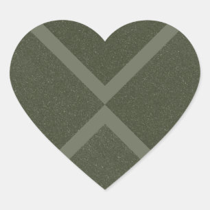 Musgo Texturizado Verde X Adesivo de Coração