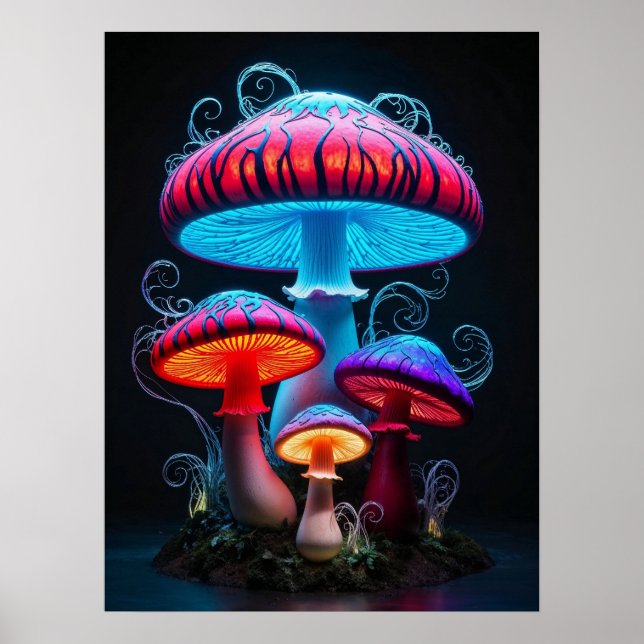 Mushroom Art Poster (Frente)