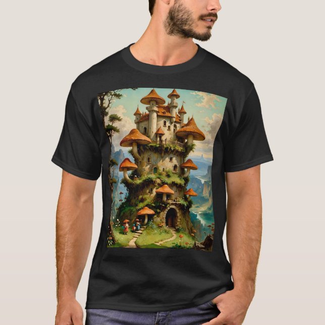 Mushroom Fantasy Castlecore T-Shirt (Frente)