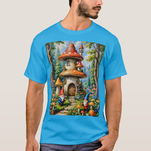 Mushroom Gnome Cottagecore T-Shirt (Frente)