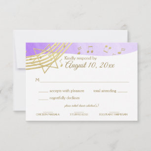 Music Bat Mitzvah Resposta Dourada Roxa