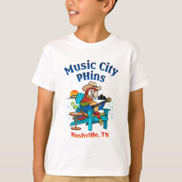 Music City Phins Crianças Logotipo frontal T-Shirt