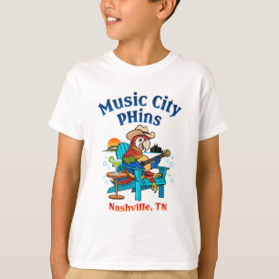 Music City Phins Crianças Logotipo frontal T-Shirt
