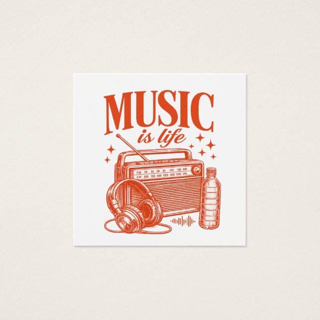 Music Is Life Vintage Design (Frente)