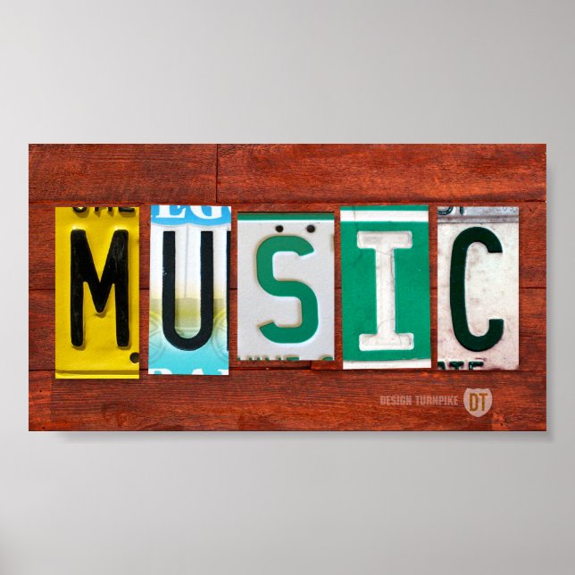 Music Licate Plate Art Poster Impressão (Frente)