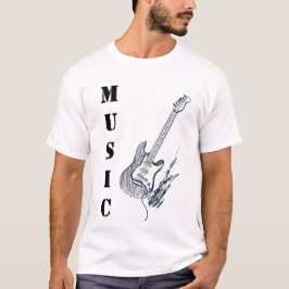 Music Lover Classic Guitar Tee – Casual T-Shirt