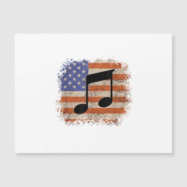 Music note for men gift american flag patriotic fu (Frente)
