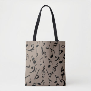 Music Notes Tote Bag : Notas Musicais