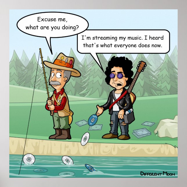 Music Streaming Engraçado Poster (Frente)