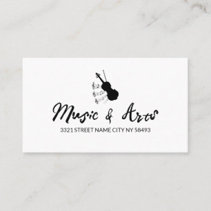 Music Studio Instrutor Cartão de visita