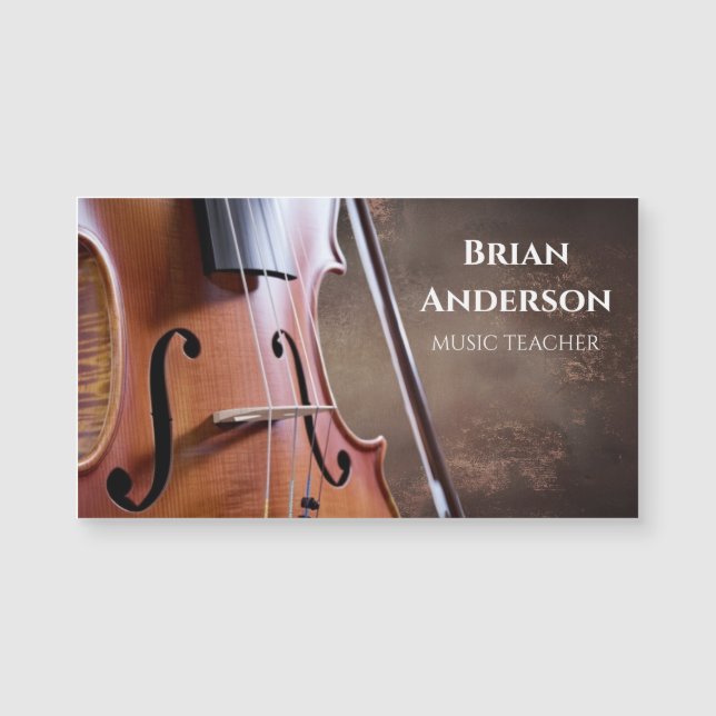 Music Teacher guitar tutor business card magnet (Frente)