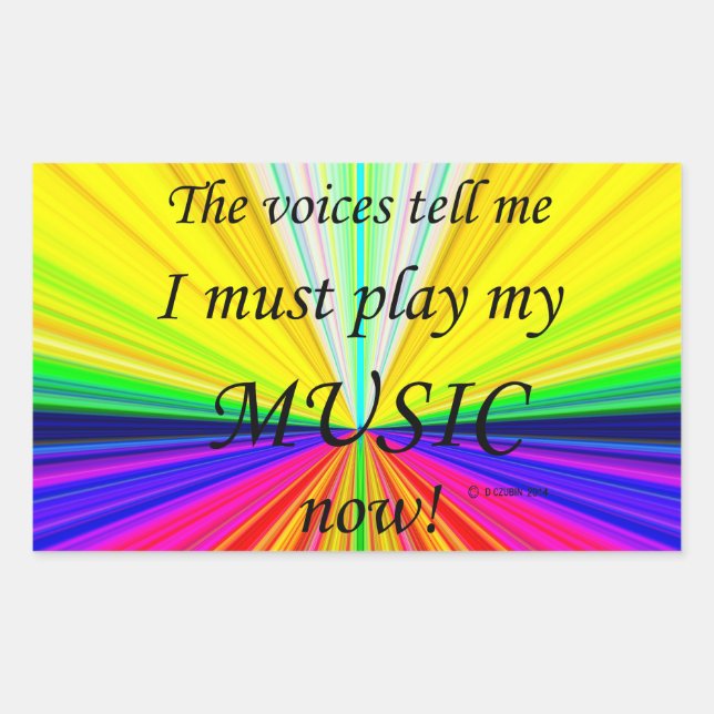 Music Voices diz que deve tocar adesivo retangular (Frente)