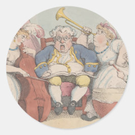 Música - Adesivos redondos para artigos de papelar