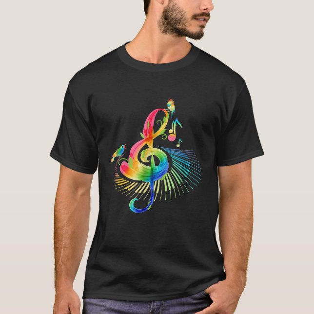 Música Amadurece Limpeza De Camisetas Com Pássaros (Frente)
