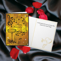 Música Ameaçada Feliz Cartão de Aniversário