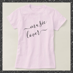Música Chic Lover Black Script T-Shirt