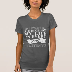 Música cita camiseta para o Estilo de Grunge Dama