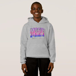 Música Conecta Pessoas | Crianças Pullover Hoodie