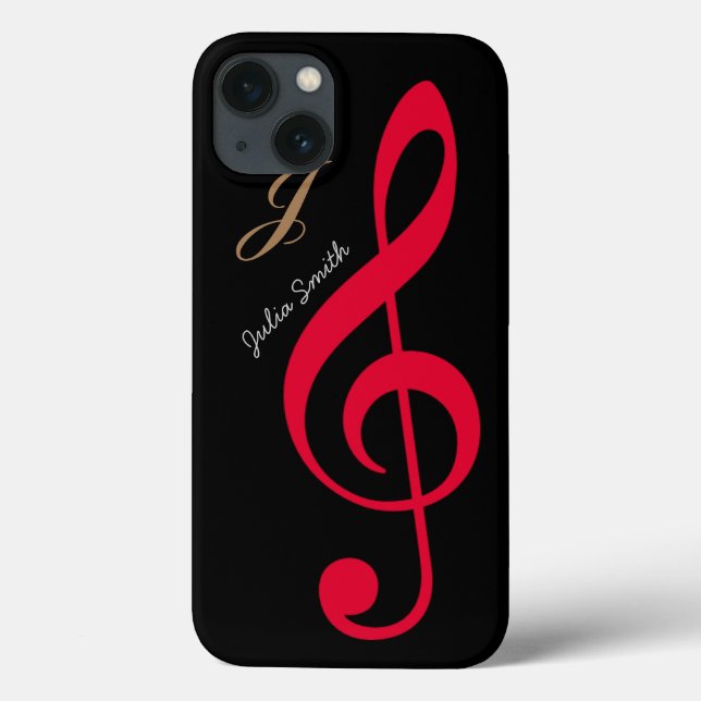 música de clef de triplo vermelho personalizada (Verso)