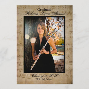 Música de Folha com Fotos - Anúncio de Graduação