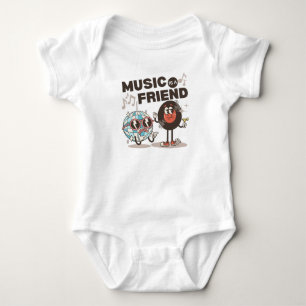 Música é um amigo baby T-Shirt