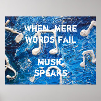 Música em Blue Poster