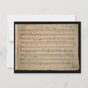 Música em folha antiga, canção do velho, 1822